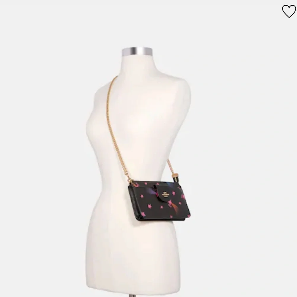 Poppy Crossbody With Card Case With Disco Star Print - Picture 3 of 16